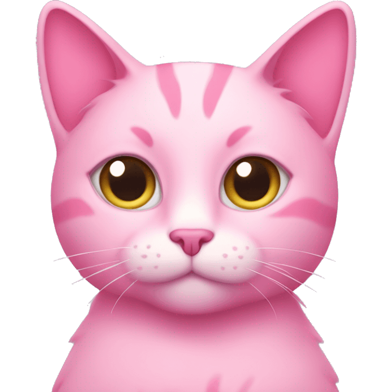 Pink cat with pink hearts instead of eyes emoji