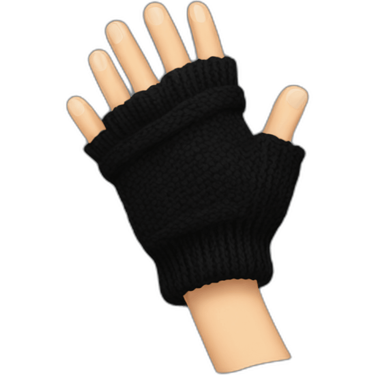 Black Fingerless Gloves emoji