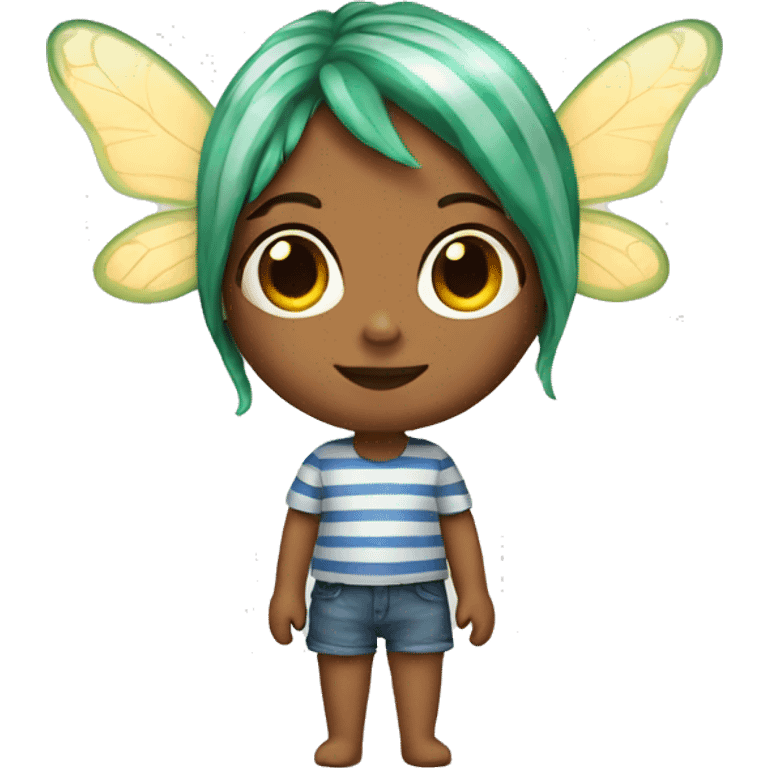 fairy with stripped shirt girl  emoji