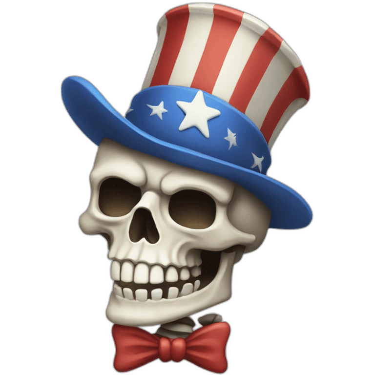 uncle sam as a skeleton emoji