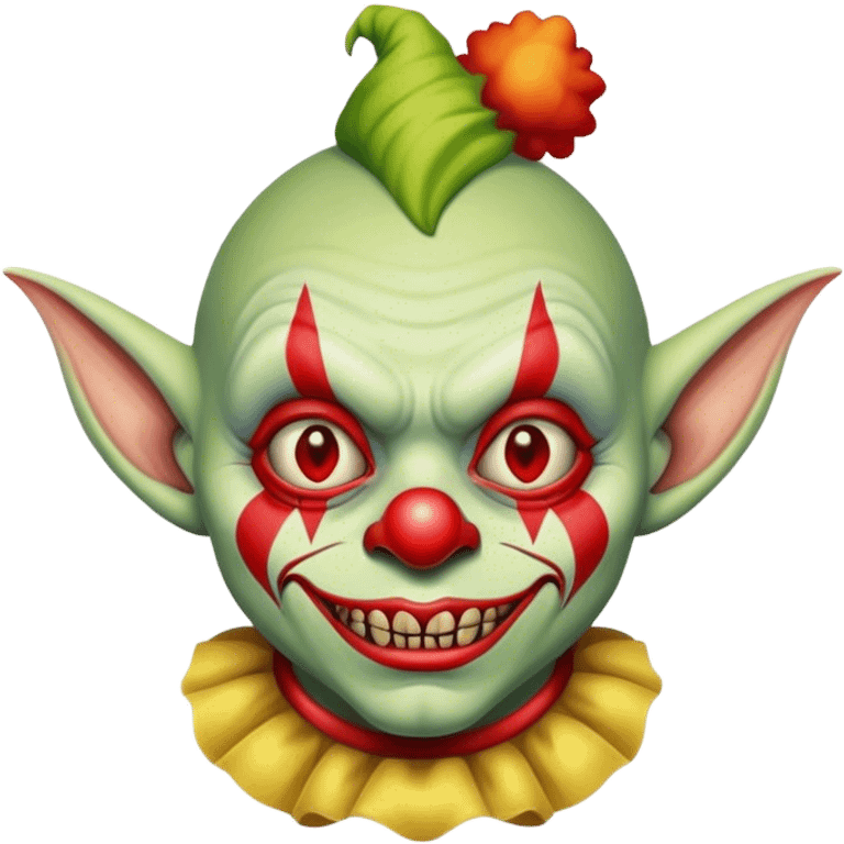 goblin with clown makeup emoji