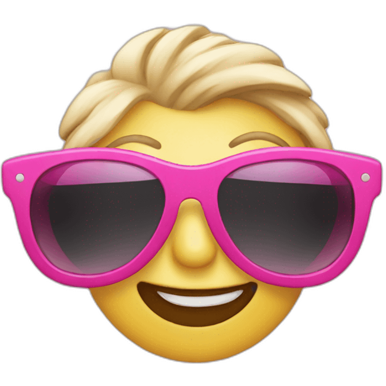 Pink sunglasses emoji