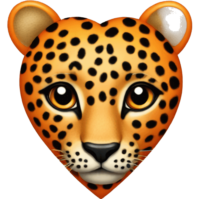 Orange heart with leopard spots emoji