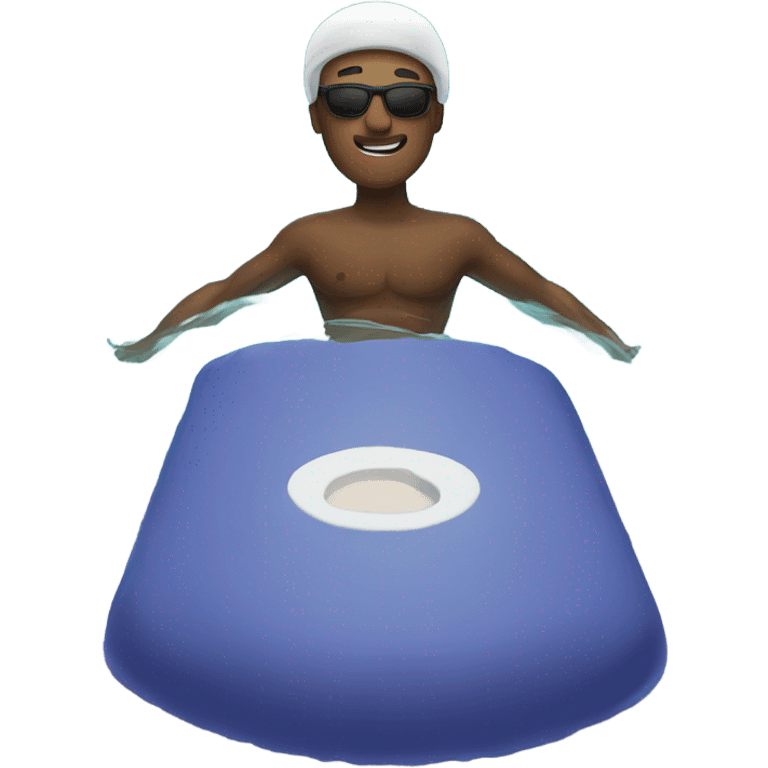 Karl in a pool emoji