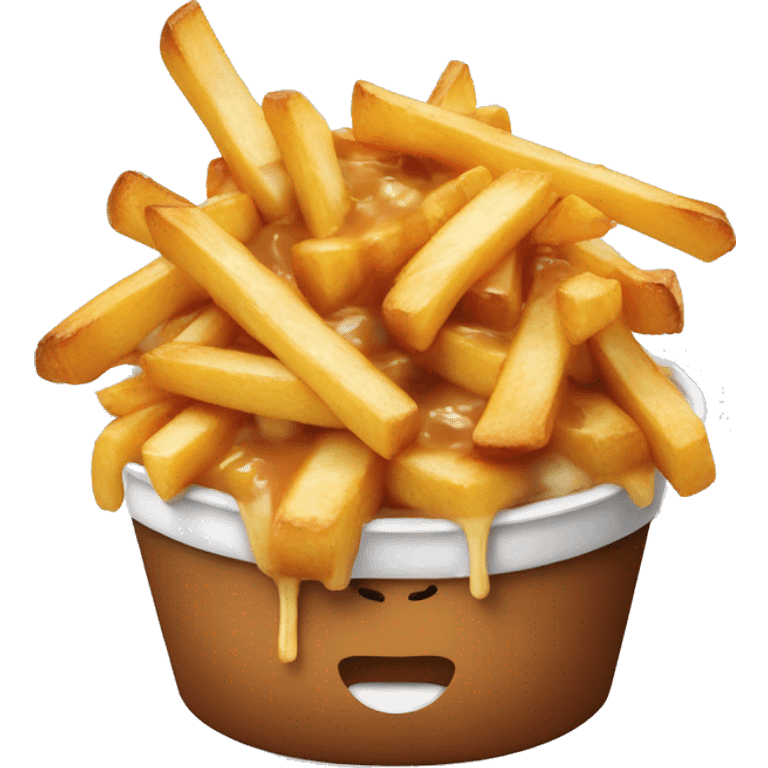 Poutine qui mange une poutine  emoji