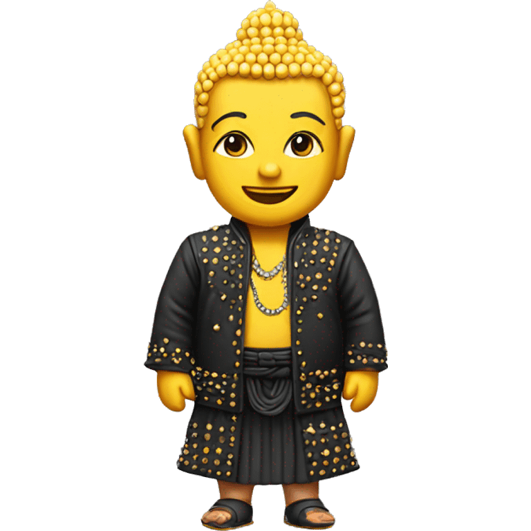 Buddha with studded jacket  emoji