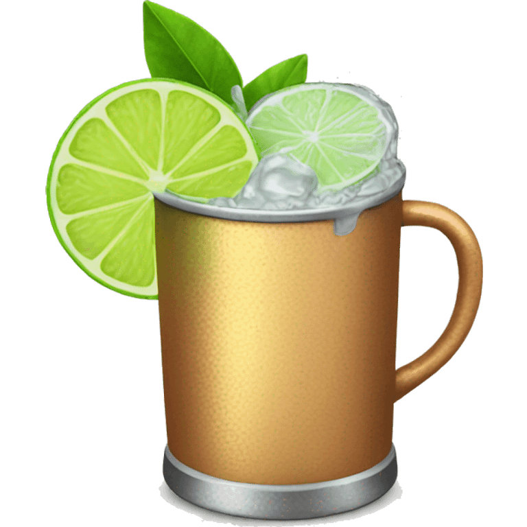 Lime drinking Moscow mule emoji