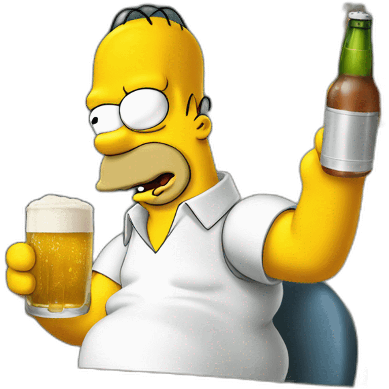 homer simpson drinks beer emoji