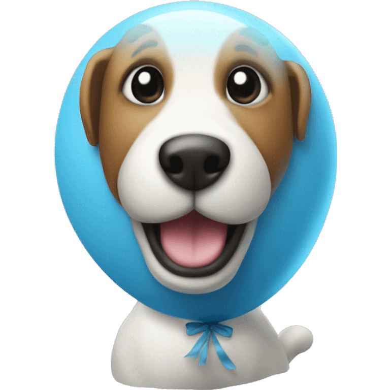 Ballon dog in blue emoji