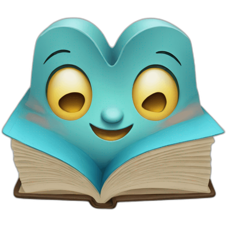 happy book emoji