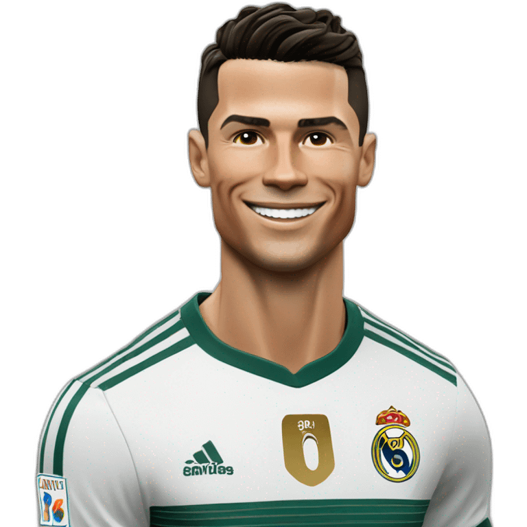 Cristiano Ronaldo qui fait la célébration siuuuu emoji