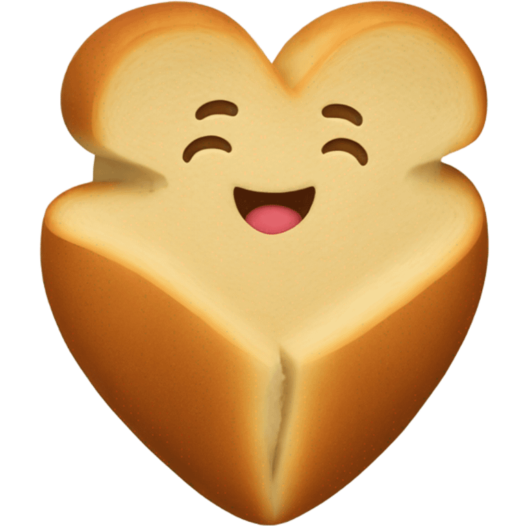 Heart shaped bread emoji