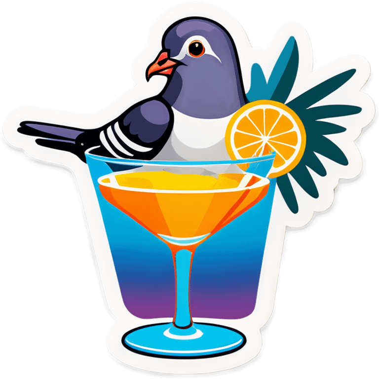 Pigeon cocktails emoji