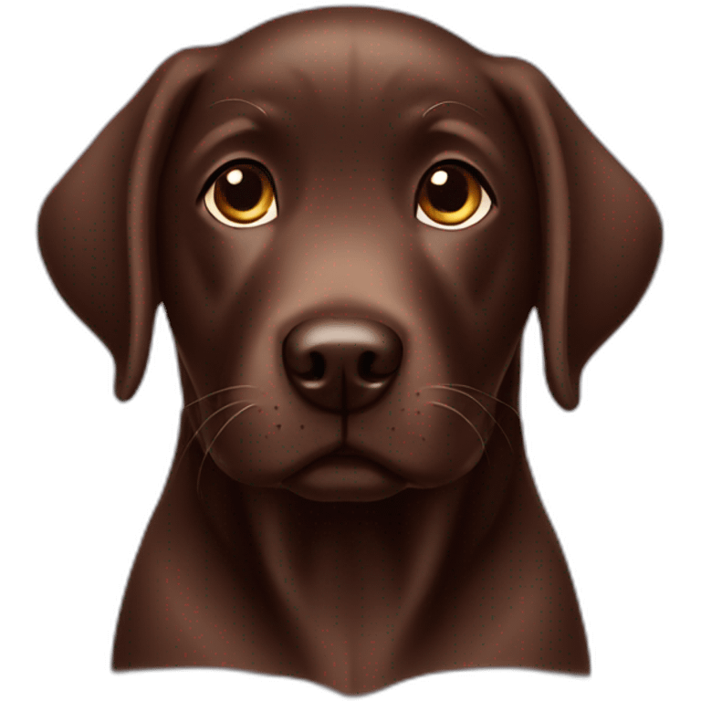 Chocolate labrador puppy emoji