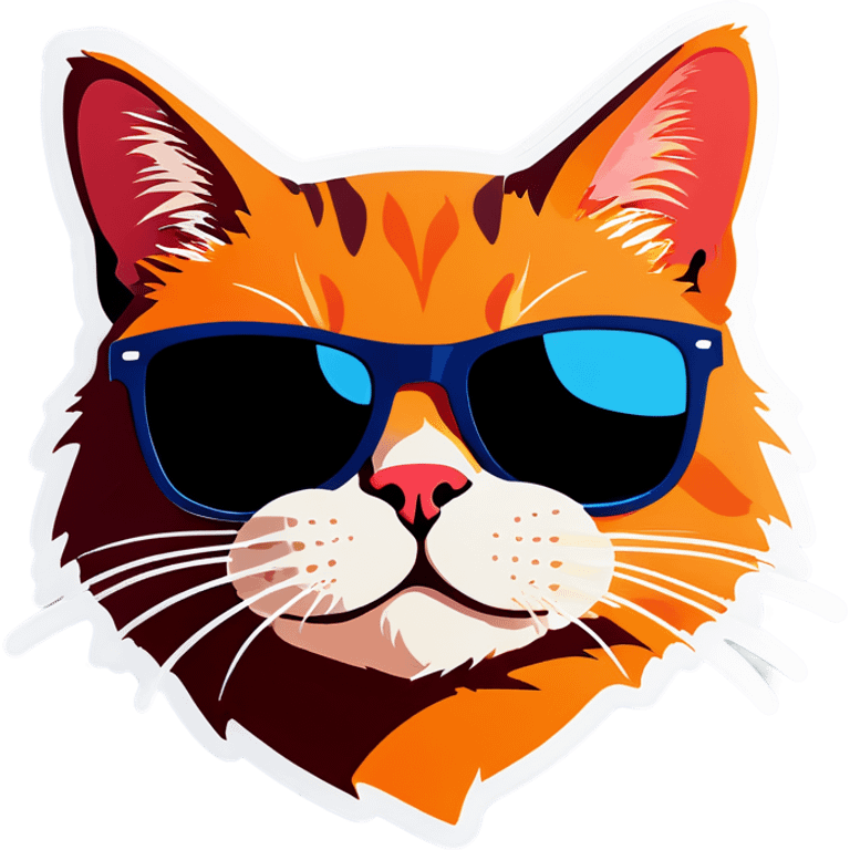 Cat with sunglasses emoji