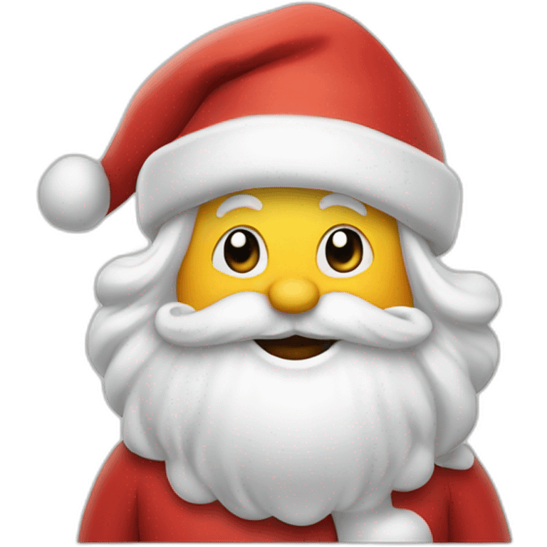 Jolly Santa says Hello emoji