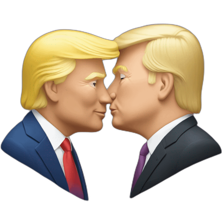 trump-and-putin-kissing,-lgbtq+ friendly, positivity, inclusiveness emoji