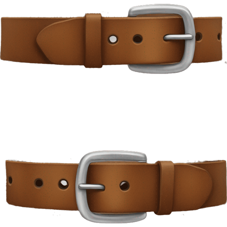 a brown leather belt emoji