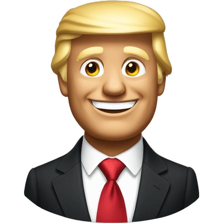 smiling Donald Trump in formal attire emoji