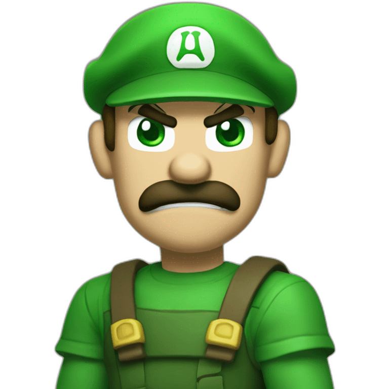 Luigi angry doomguy emoji