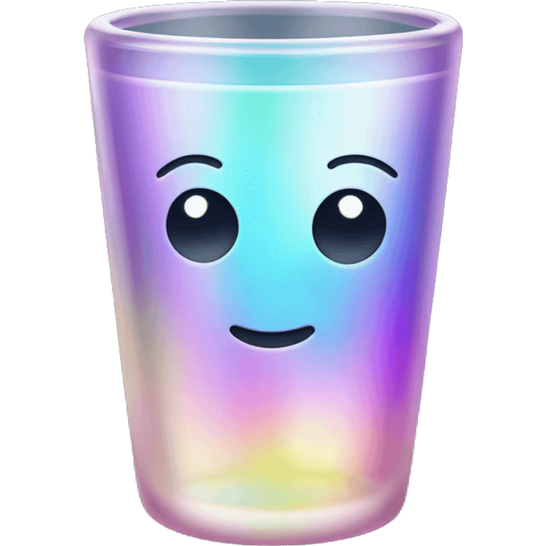 Sparkly glossy Pastel iridescent glass shotglass emoji