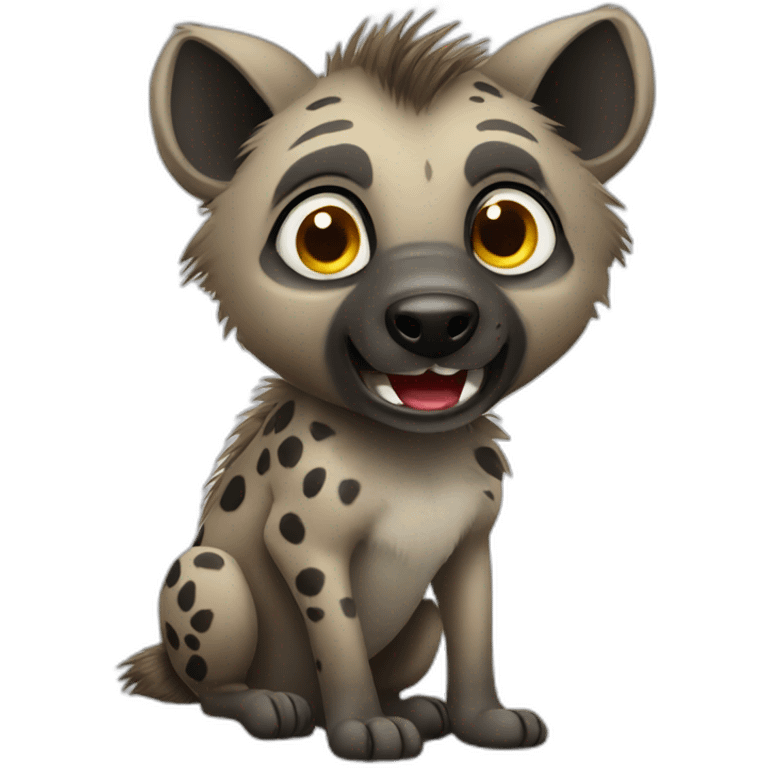 cute hyena emoji