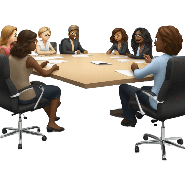 office meeting at a table emoji