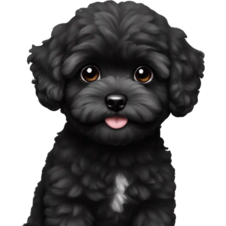 tiny black maltipoo emoji