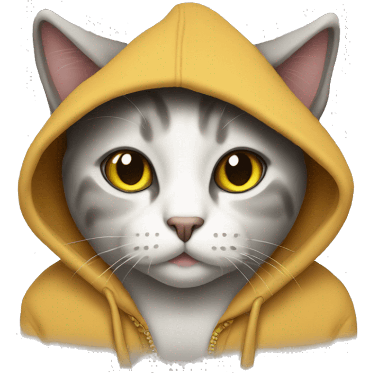 Cat with a hoodie emoji