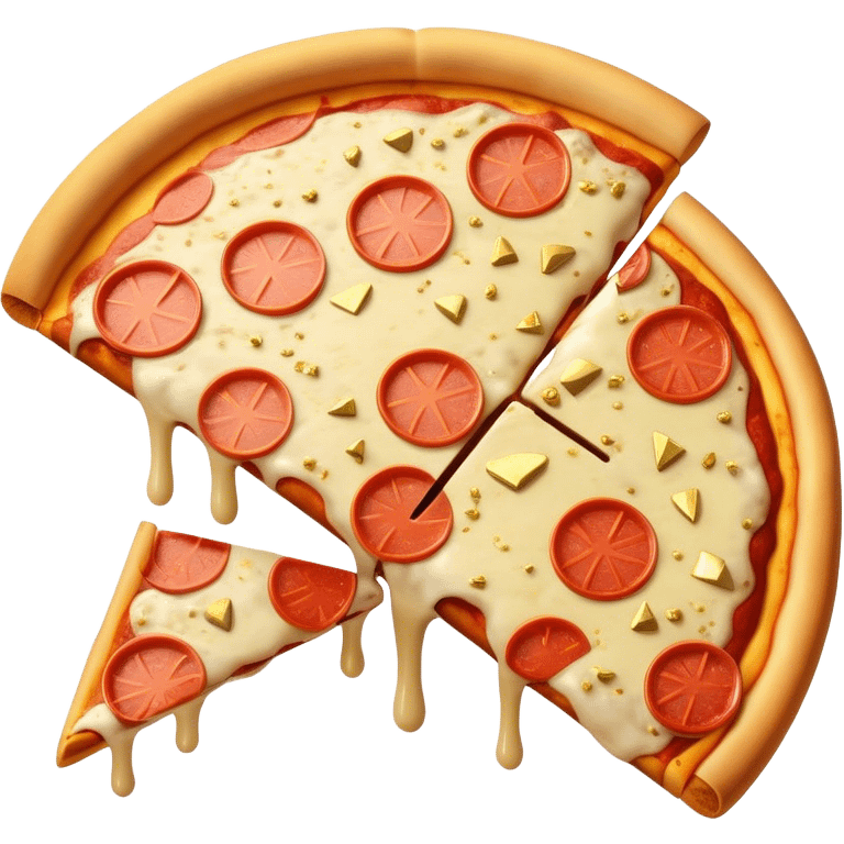 Pizza with gold bars emoji