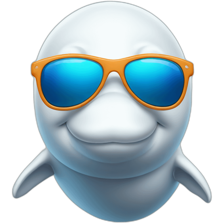 Beluga with sunglasses emoji