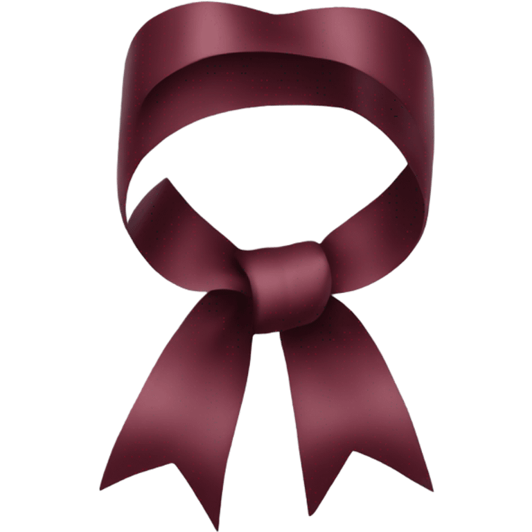 transparent maroon ribbon bow emoji