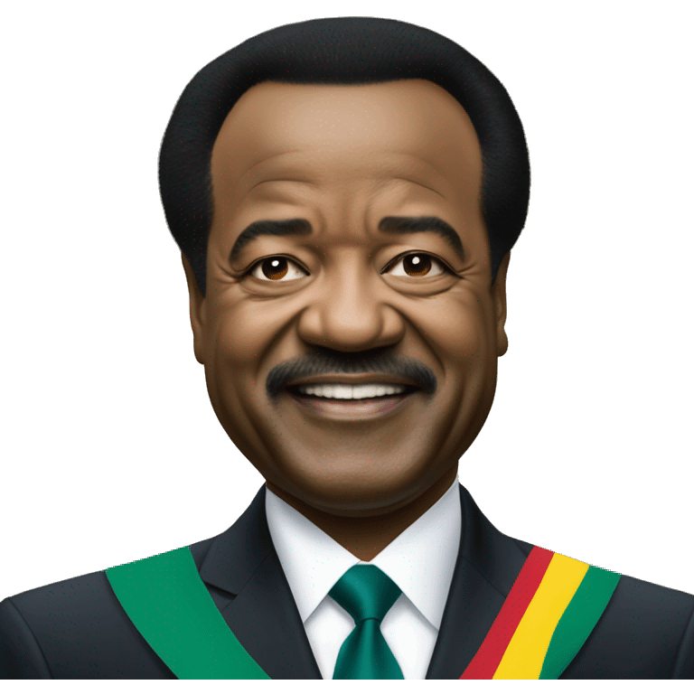 the president of Cameroon Paul Biya doing sports emoji