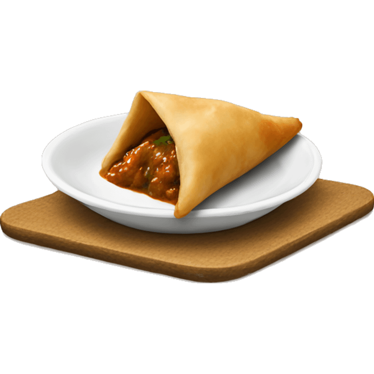 Samosa with chutney emoji