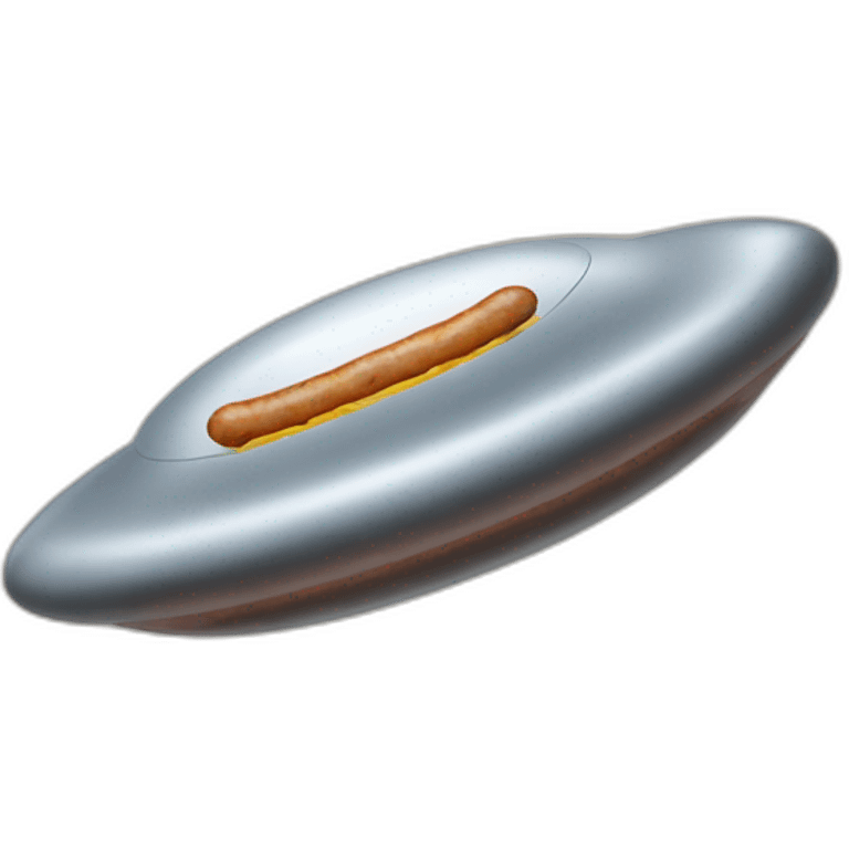 sausage flying saucer emoji