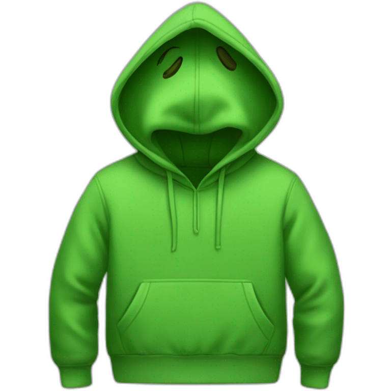 Green hoodie without any person emoji