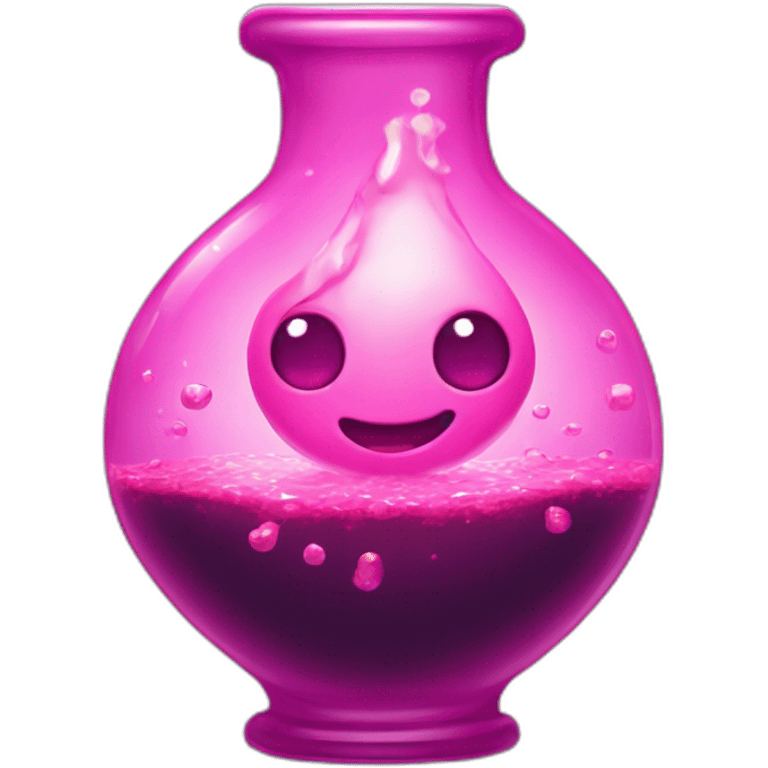 pink magic potion in chemistry vase emoji