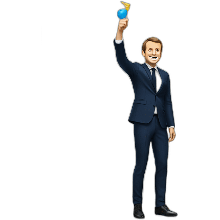 macron celebrating emoji