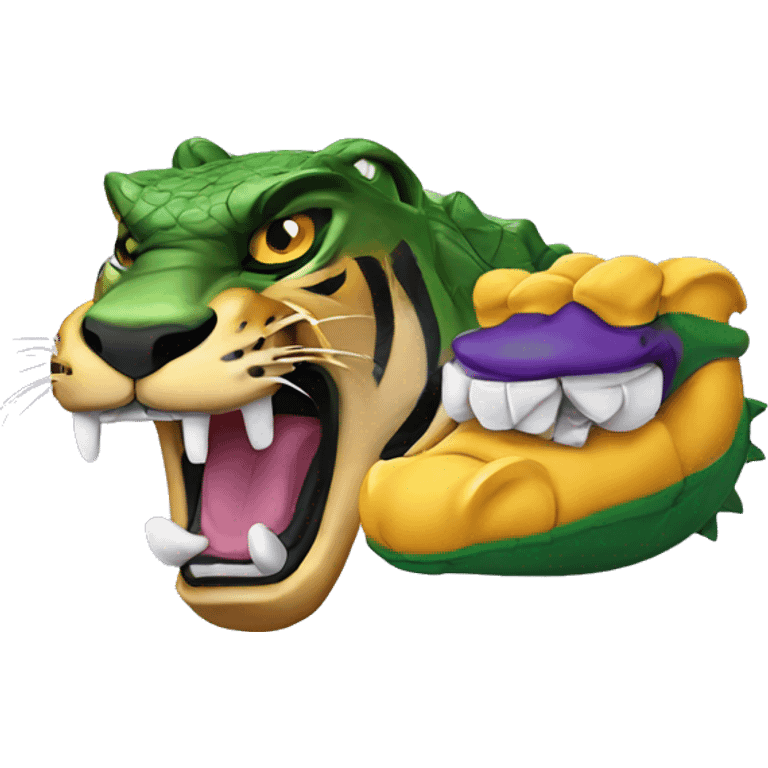 LSU tiger versus alligator  emoji