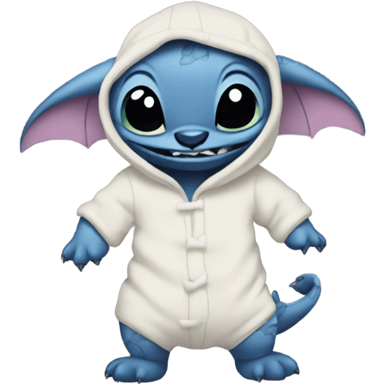 Stitch in a toothless onesie emoji