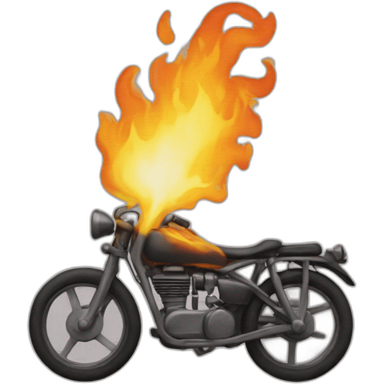 Bike on fire emoji