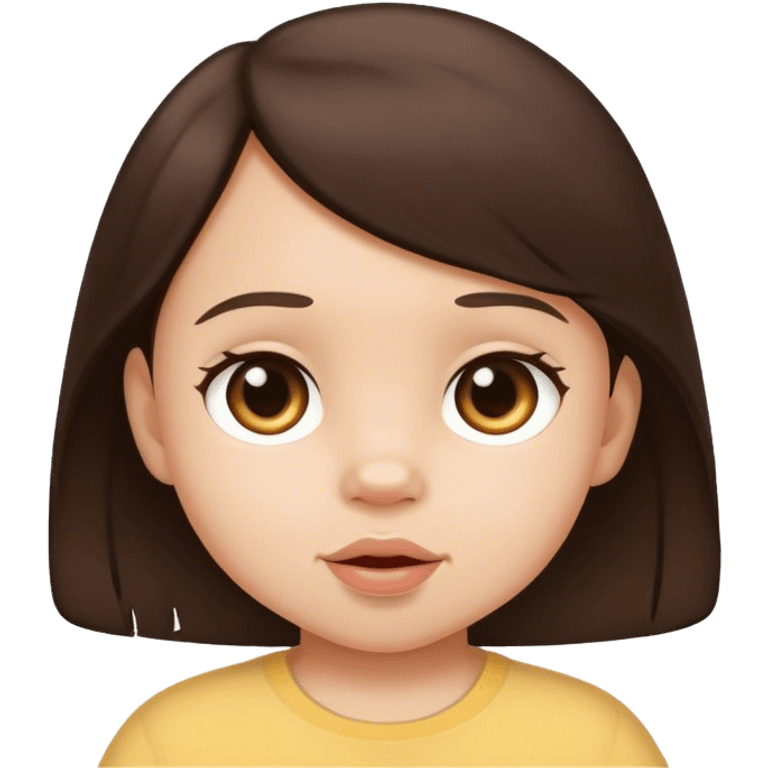 brunette toddler  emoji