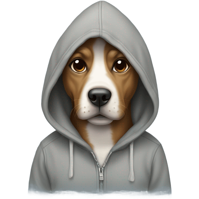 dog wearing a hoodie emoji