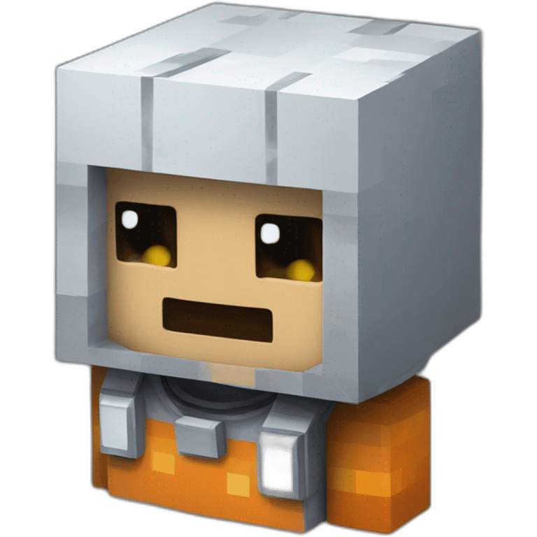 Cubic Minecraft astronaut emoji