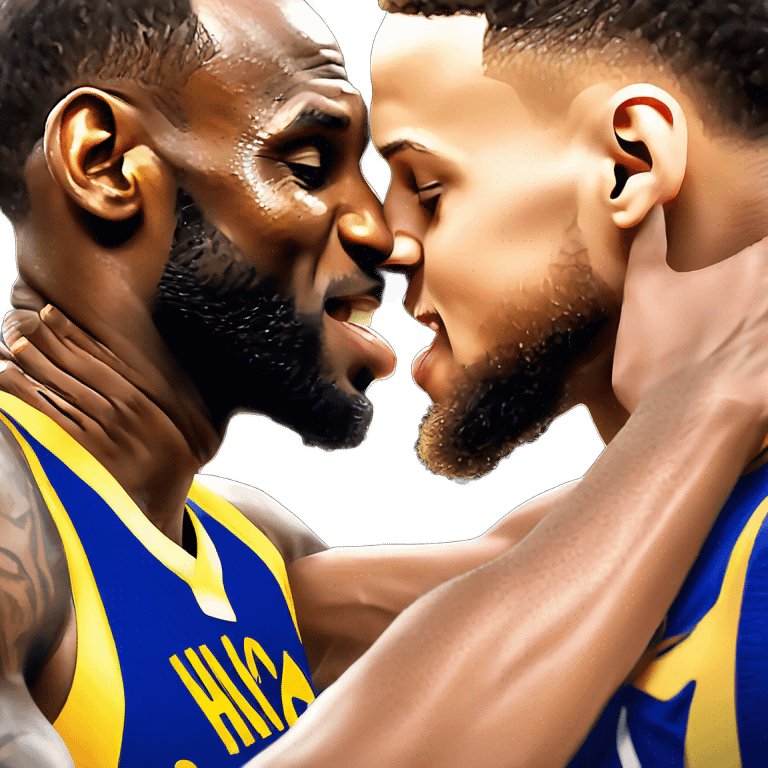 LeBron James kissing Stephen curry emoji