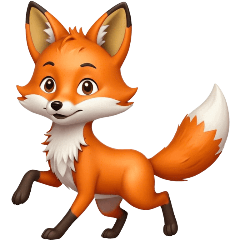 A runaway fox emoji