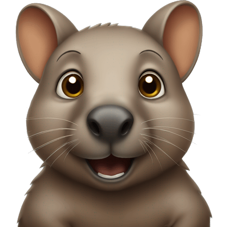 Cute brown wombat emoji