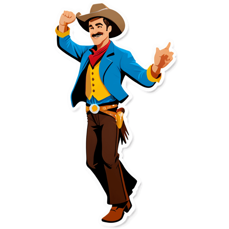 Cowboy dancing emoji