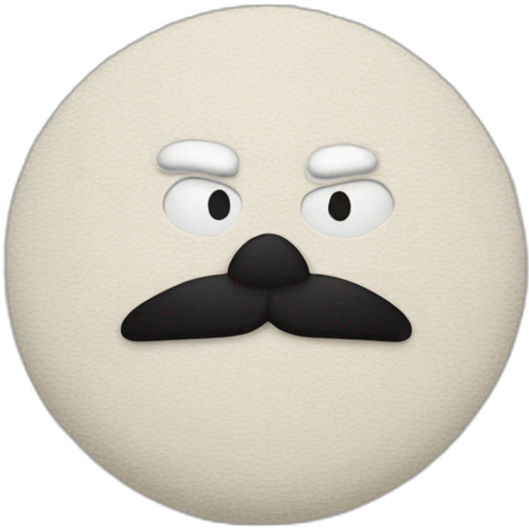 person with black beak in white rug emoji