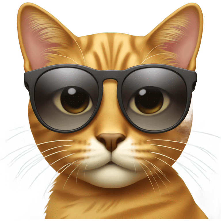 Cat with sunglasses emoji